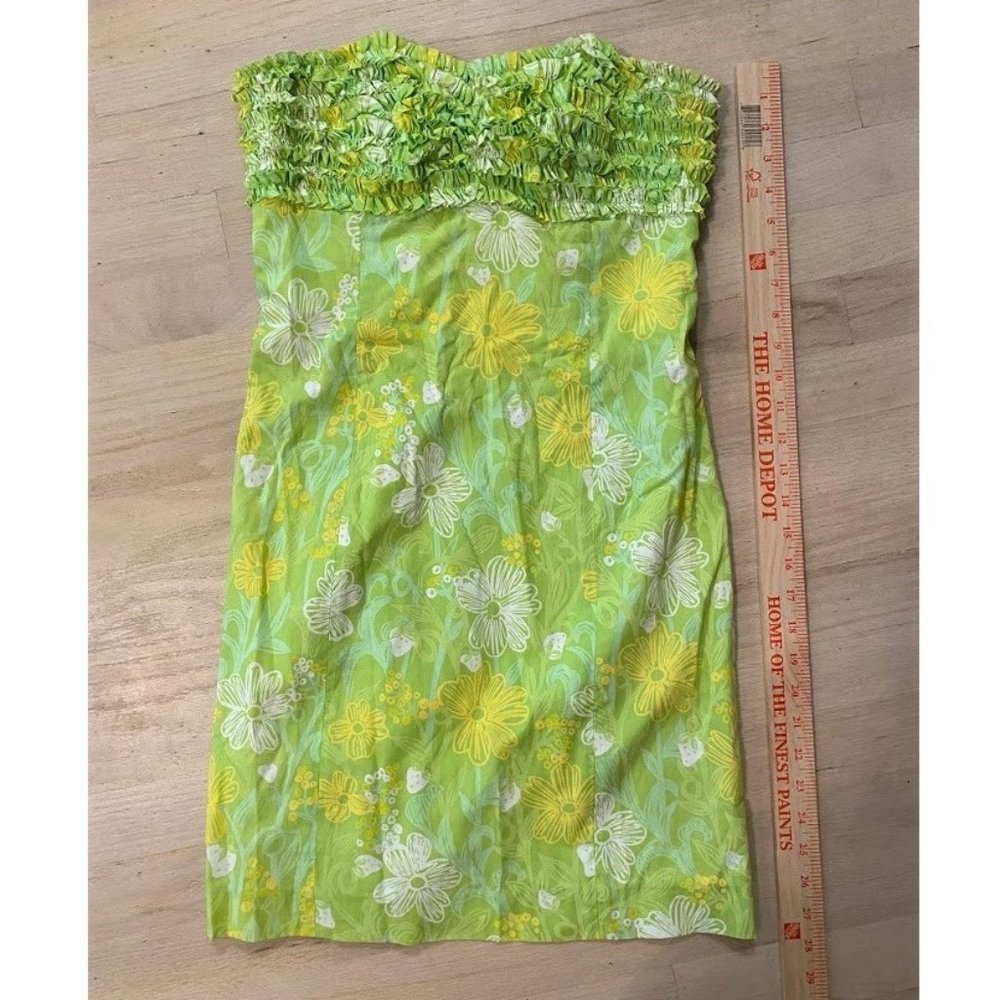 Lilly Pulitzer bright tie back ruffle dress size 4